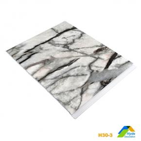 300mm Wide Waterproof Bathroom Shower Cladding Panels PVC 3D Wall Boards Marble Look